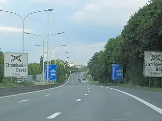 Komende van de A12 vanuit Antwerpen