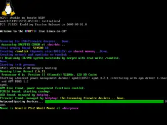 Knoppix tijdens opstarten