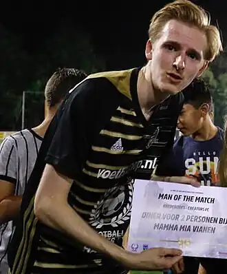 Van Heest bij een wedstrijd van Creators FC (2019)