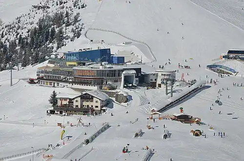 Middelste station van de Komperdellbahn.