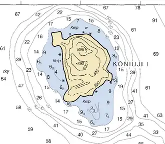Kaart van Koniuji Island