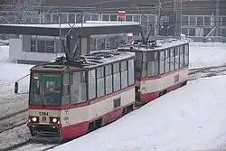 Nog niet gemoderniseerd stel Type 105Na trams op lijn 10, 2010.