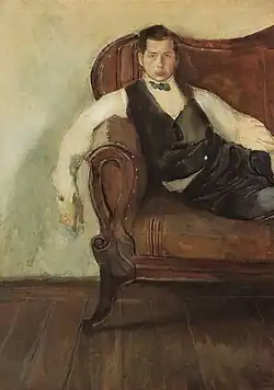 Zelfportret van Konstantin Somov 1898