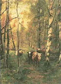 'Koeien in berkenbos', 1886