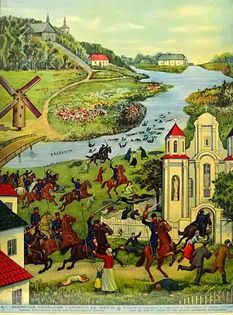 Litouws-Amerikaanse poster van het bloedbad