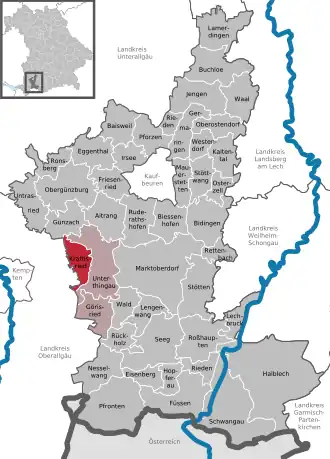 Kaart van Kraftisried