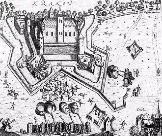 Kasteel Krakau in 1605