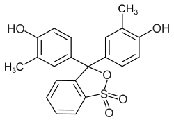 Structuurformule van cresolrood