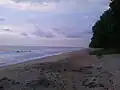 Het strand van Kribi in de avond
