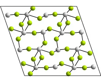 kristalstructuur ■&nbsp;Sn2+■&nbsp;F−