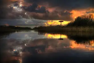 Kromslootpark gezien vanuit een vliegtuig