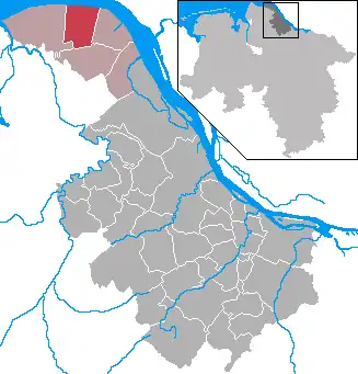 Kaart van Krummendeich