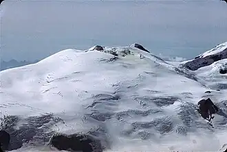 Fumarolische activiteit bij de Mount Kukak in augustus 2003