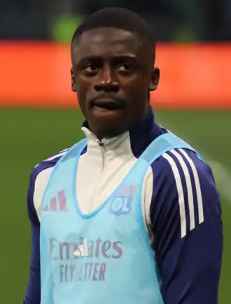 Kumbedi in 2025 als speler van Olympique Lyon