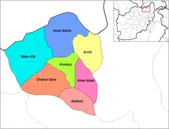 Kaart van Kunduz