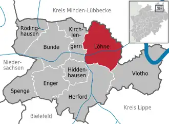 Kaart van Löhne