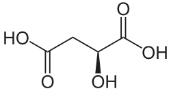 Structuurformule van L-appelzuur