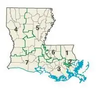 Congresdistricten van Louisiana sinds 2003