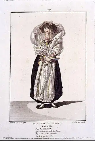 Portret van La Caramba uit 1788