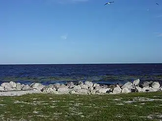 Uitzicht over het meer vanaf Pahokee