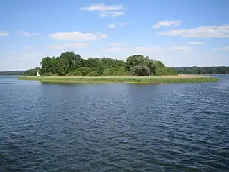 Het eilandje 'Burgwallinsel'