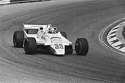 In de Theodore TY02 tijdens de training van de GP van Nederland van 1982.