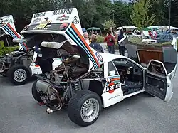 Het buisvormige subframe van de Lancia Rally 037