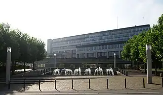 Het Landhaus, het parlementsgebouw in Bregenz