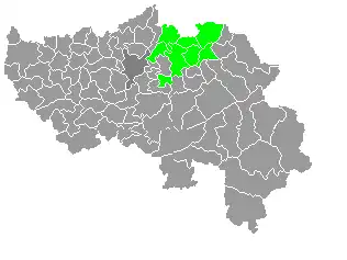 Het Land van Herve binnen de provincie Luik