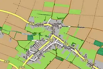 Ligging van Lanbroich in de gemeente Gangelt