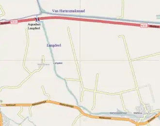 Kaart met de ligging van Langdeel