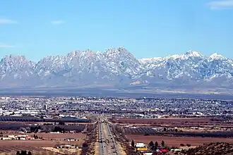 Zicht op Las Cruces en omgeving