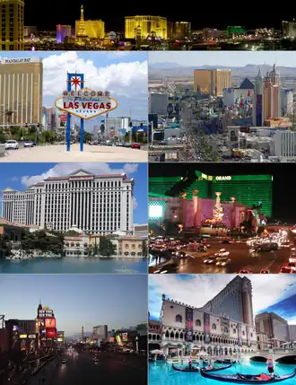 Een collage van Las Vegas