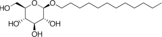 Structuurformule van laurylglycoside