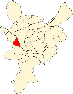 Ligging van Laveu in Luik