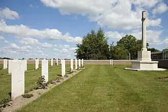 Overzicht van de begraafplaats