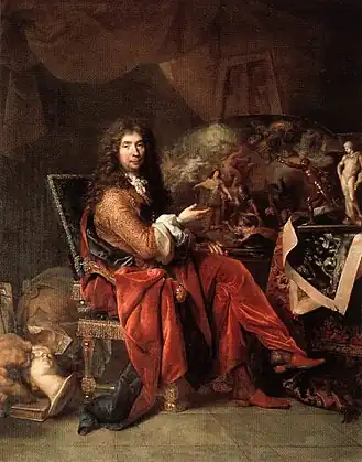 Nicolas de Largillière, portret van Charles Le Brun, ca. 1685, Louvre, Parijs