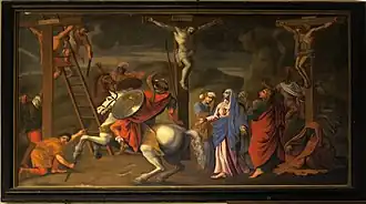 Schilderij “Christus aan het kruis tussen de twee rovers”