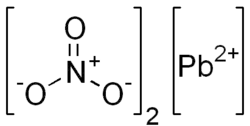 Structuurformule van lood(II)nitraat