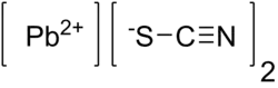 Structuurformule van lood(II)thiocyanaat