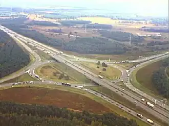 Knooppunt Leenderheide in 1993.