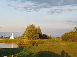 Het eilandje Leijepolle in de Fluessen