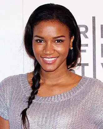 Leila Lopes tijdens het 2012 Tribeca Film Festival.