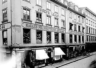 Warenhuis aan de Regeringsgatan / Jacobsgatan.