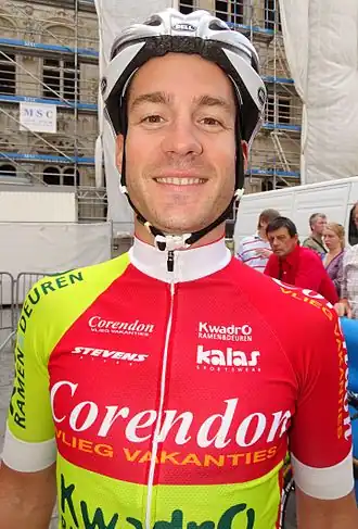 Taramarcaz voor aanvang van de Grote Prijs Jef Scherens 2015.