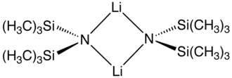 Structuurformule van het dimeer van lithiumbis(trimethylsilyl)amide