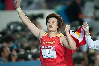 Li Yanfeng in 2011, na verovering van de wereldtitel in Daegu.