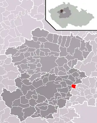 Kaart van Libochovičky