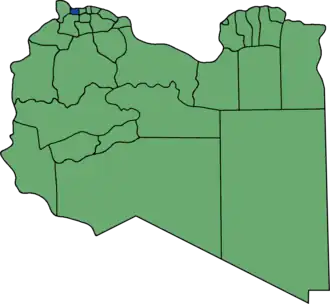 Kaart van Sabratha Wa Surman