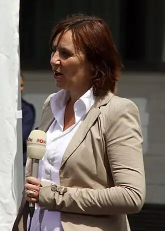 Lidwien Gevers doet verslag voor het NOS Journaal (2011)